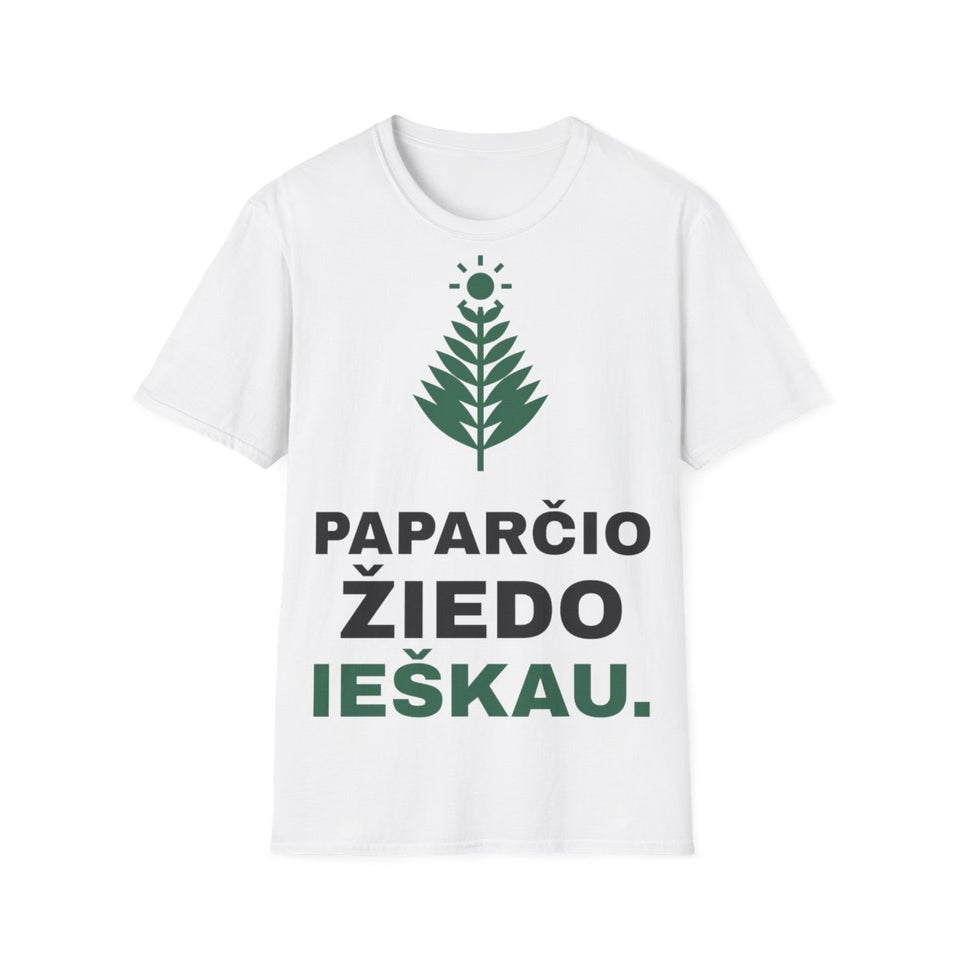 Paparčio žiedo ieškau — Marškinėliai; maketas 2, vaizdas iš priekio