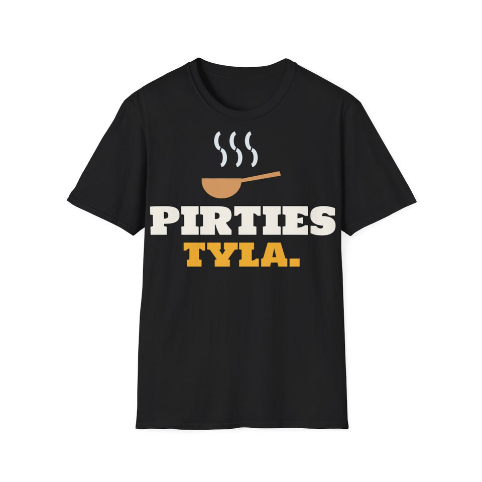Pirties tyla – juodi marškinėliai, priekis