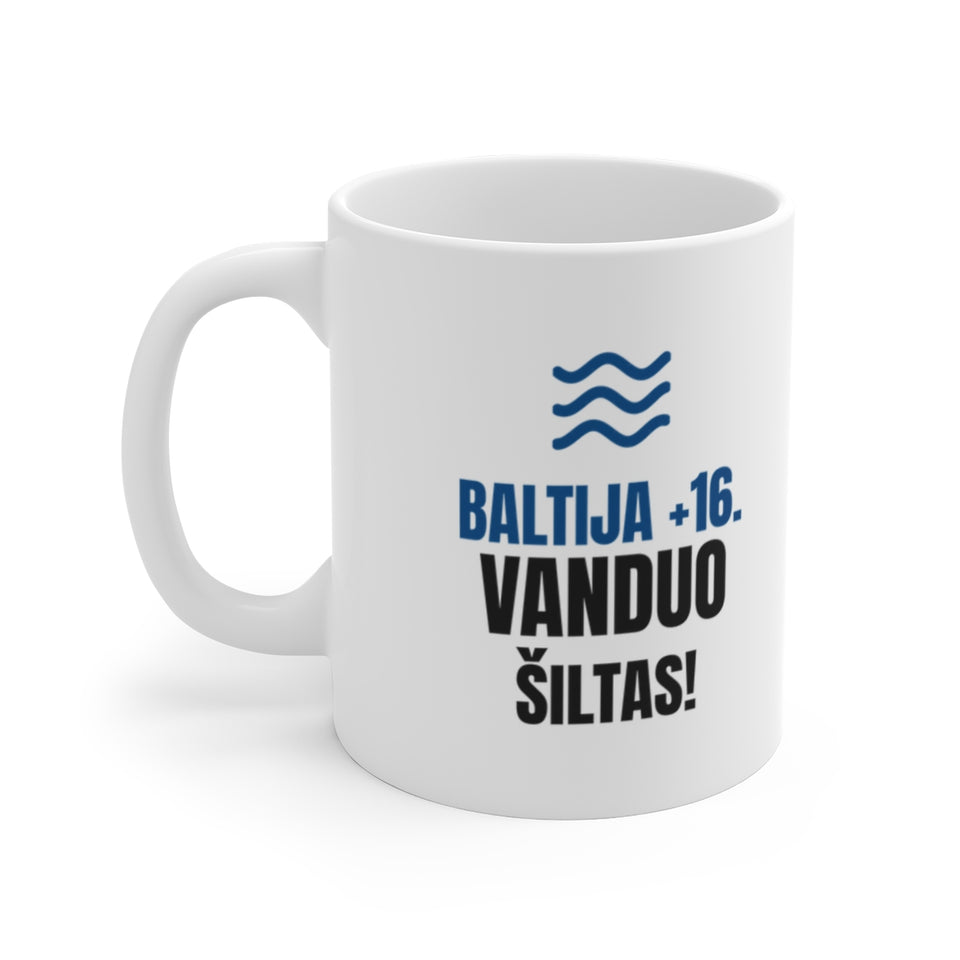 Baltija +16. Vanduo šiltas! — Puodelis; maketas 2, vaizdas iš priekio