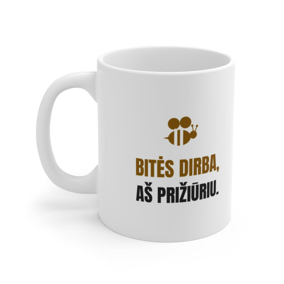 Bitės dirba, aš prižiūriu — Puodelis; maketas 2, vaizdas iš priekio