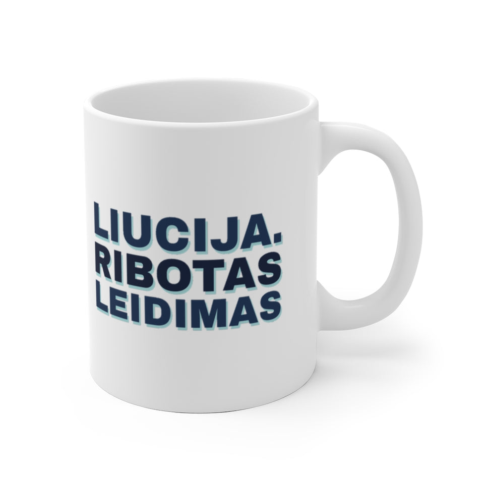 Liucija. Ribotas leidimas — Puodelis; maketas 1, vaizdas iš priekio