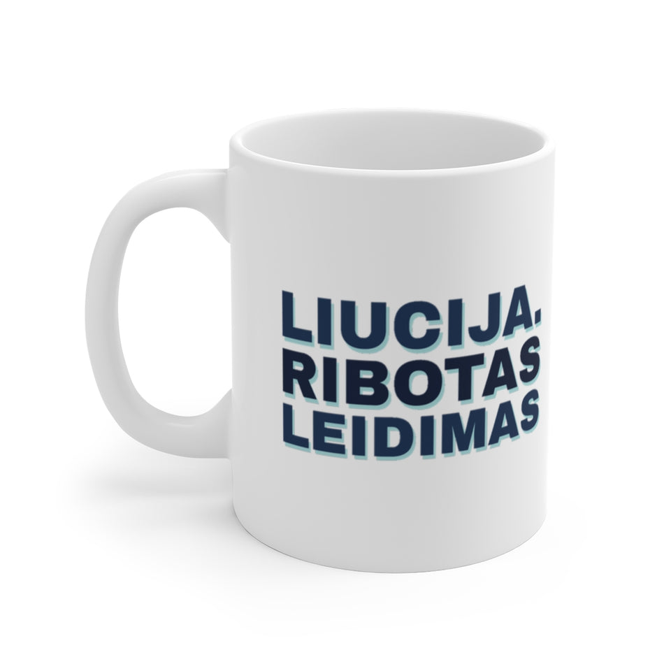 Liucija. Ribotas leidimas — Puodelis; maketas 2, vaizdas iš priekio