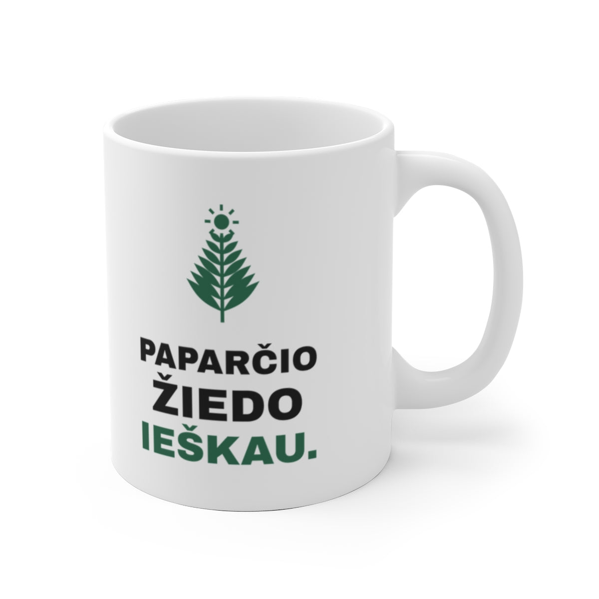 Paparčio žiedo ieškau — Puodelis; maketas 1, vaizdas iš priekio