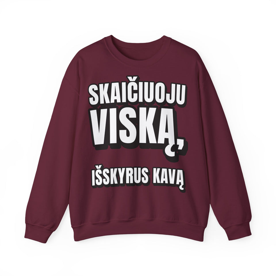 Džemperis „Skaičiuoju viską, išskyrus kavą“
