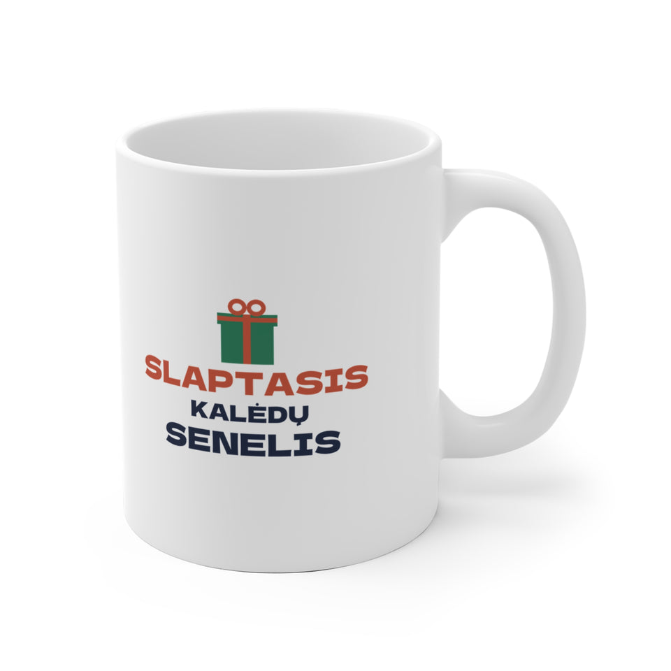 Puodelis „Slaptasis Kalėdų Senelis“
