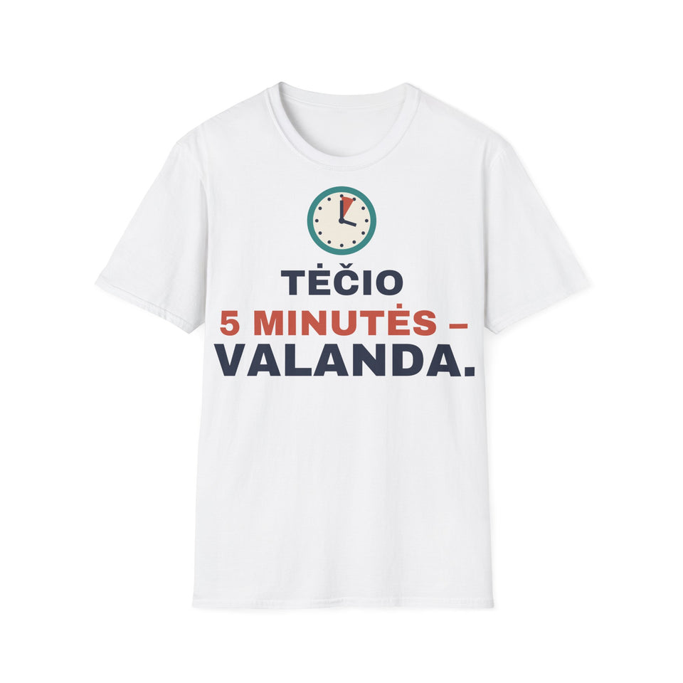Marškinėliai „Tėčio 5 minutės – valanda.“