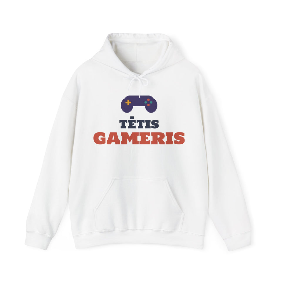 Džemperis su gobtuvu „Tėtis gameris“