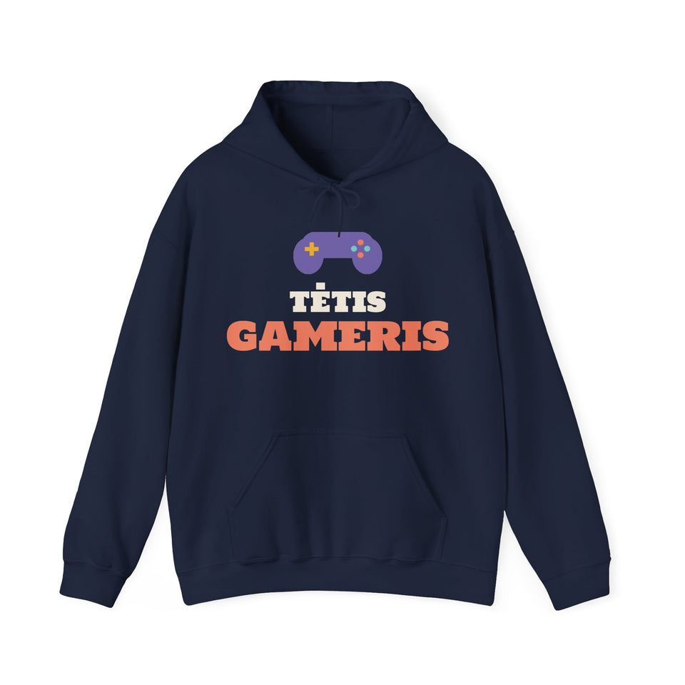 Džemperis su gobtuvu „Tėtis gameris“