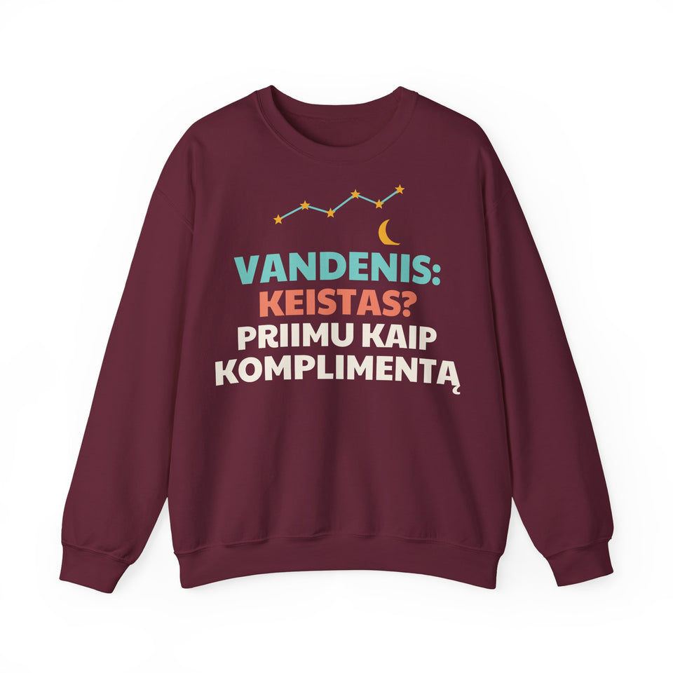 Džemperis „Vandenis: keistas? Priimu kaip komplimentą“